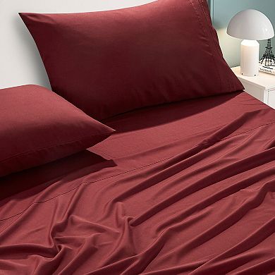 Burgundy Bed Sheet Set