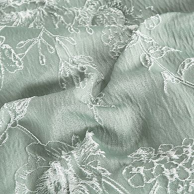 Sage Green Floral Comforter Set with Sheets