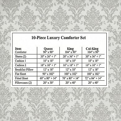 Sage Green Floral Comforter Set with Sheets