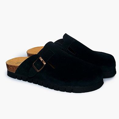 Plakton Women's Clog in Suede Bogey