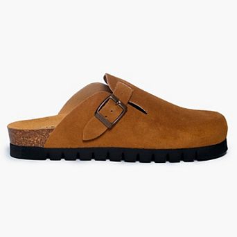 Plakton Women's Clog in Suede Bogey
