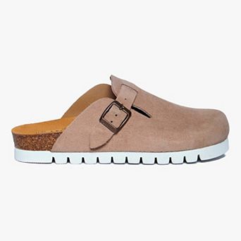 Plakton Women's Clog in Suede Bogey