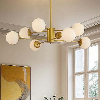 Branch Chandelier with Adjustable Arms and Metal Frame for Dining Room and Bedroom