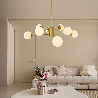 Branch Chandelier with Adjustable Arms and Metal Frame for Dining Room and Bedroom