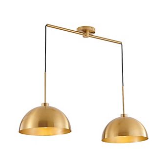 Double Pendant Ceiling Light with Industrial Metal Frame for Kitchen and Dining