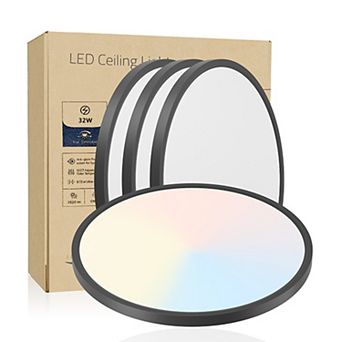 Dimmable LED Flush Mount Light with Sealed Design for Bedroom and Porch