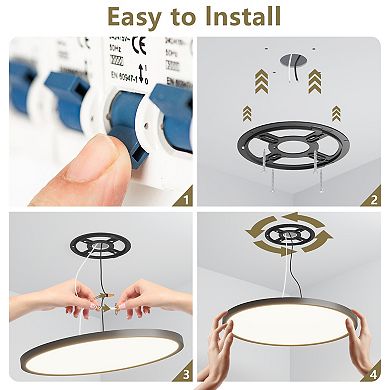 Dimmable LED Flush Mount Light with Sealed Design for Bedroom and Porch