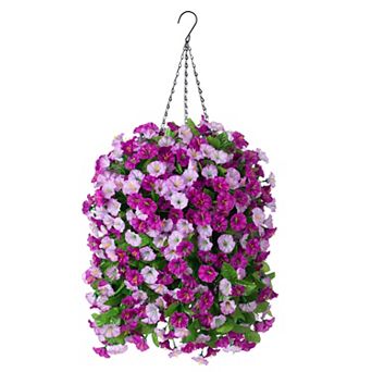 Morning Glory Hanging Basket Decor