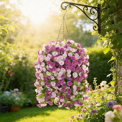 Morning Glory Hanging Basket Decor