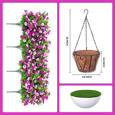 Morning Glory Hanging Basket Decor