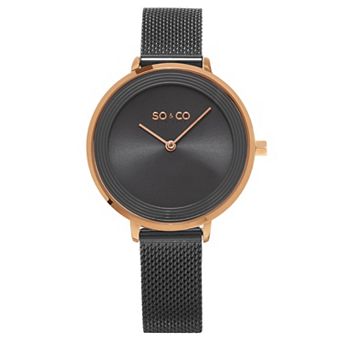 Madison 5204M 37mm Slim Mesh Watch with Brushed Record Finish Dial