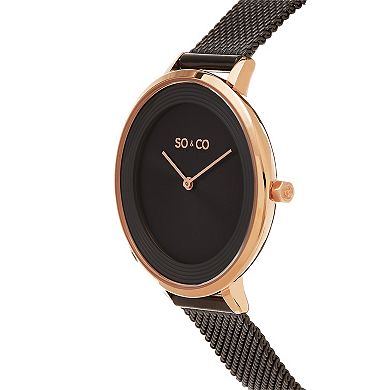 Madison 5204M 37mm Slim Mesh Watch with Brushed Record Finish Dial