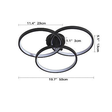 LED Flush Mount Ceiling Light with Slim Profile for Living Room and Bedroom