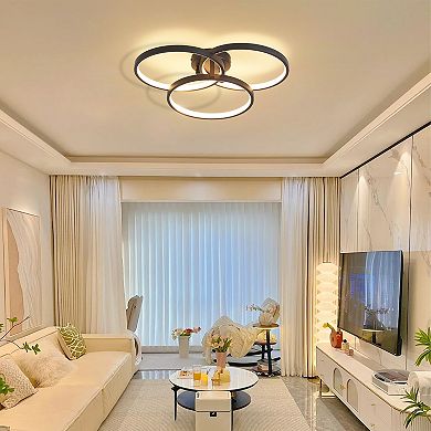 LED Flush Mount Ceiling Light with Slim Profile for Living Room and Bedroom