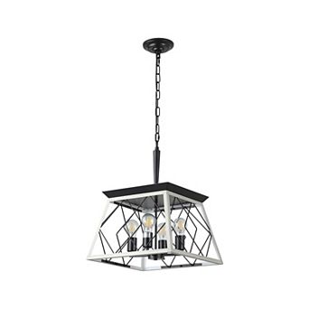 Farmhouse Chandelier with Metal Frame and Classic Structure for Dining Room