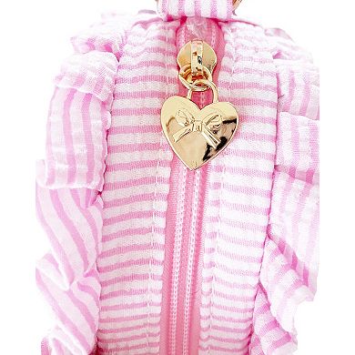 Girls Seersucker Heart Purse