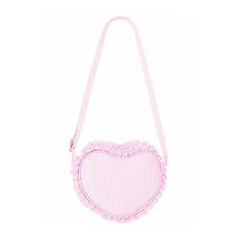 Girls Seersucker Heart Purse