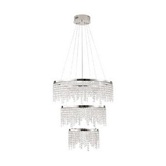 LED Crystal Chandelier with Adjustable Color Temperature for Home Living Area