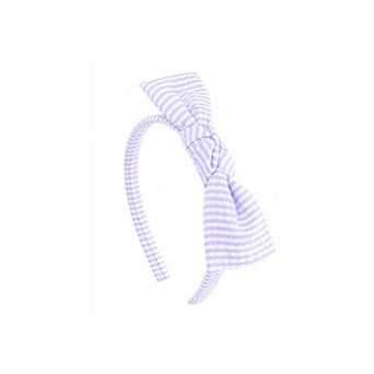 Girls Seersucker Bow Headband