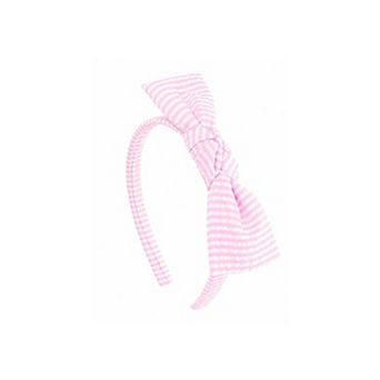 Girls Seersucker Bow Headband