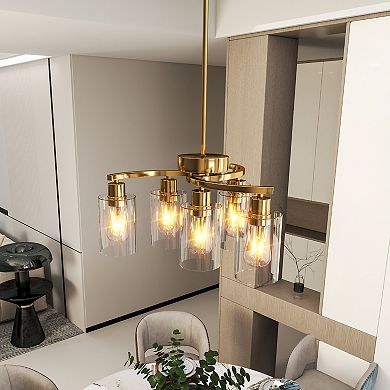 Metal Pendant Lighting with Adjustable Cable for Dining Room and Stairwell