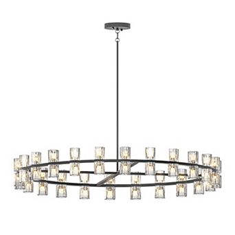 LED Crystal Chandelier with Integrated Light Strips for Living and Dining Room