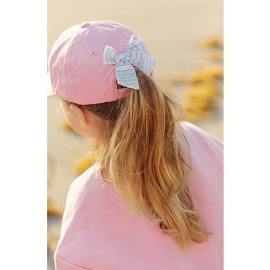 Girls Rainbow Sparkle Bow Baseball Hat
