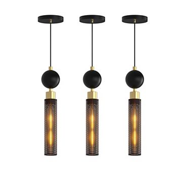 Wrought Iron Pendant Light with Industrial Metal Base for Kitchen and Bathroom