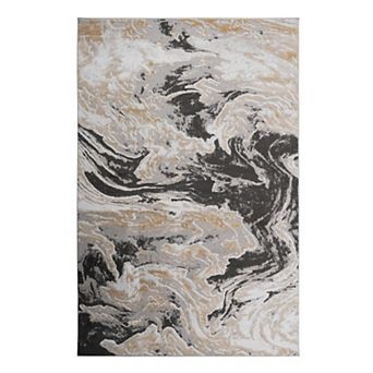 Area Rug Washable Non-Slip Stain Resistant Low-Pile Indoor Rug for Living Room and Bedroom