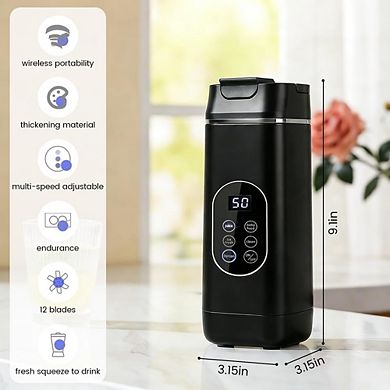 Portable Personal Blender, USB Rechargeable, 12-Blade Mini Smoothie Blender