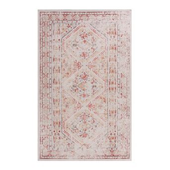 Area Rug Washable Non-Shedding Low-Pile Indoor Floor Carpet for Living Room and Bedroom