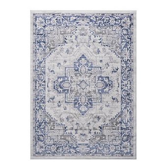 Area Rug Washable Non-Shedding Low-Pile Indoor Floor Carpet for Living Room and Bedroom