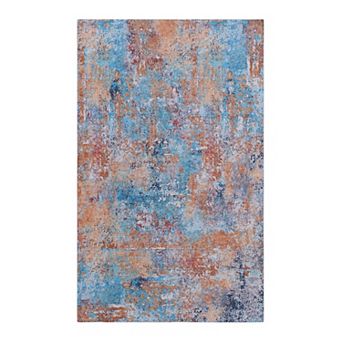 Area Rug Washable Non-Shedding Low-Pile Indoor Floor Carpet for Living Room and Bedroom