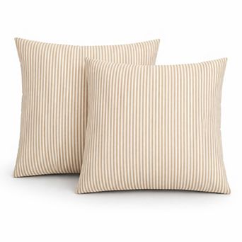 Decorative Throw Pillows Waterproof Fade Resistant Square Accent Cushions for Patio and Garden