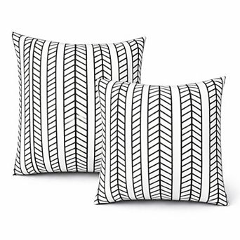 Decorative Throw Pillows Waterproof Fade Resistant Square Accent Cushions for Patio and Garden