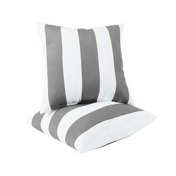 Decorative Throw Pillows Waterproof Fade Resistant Square Accent Cushions for Patio and Garden