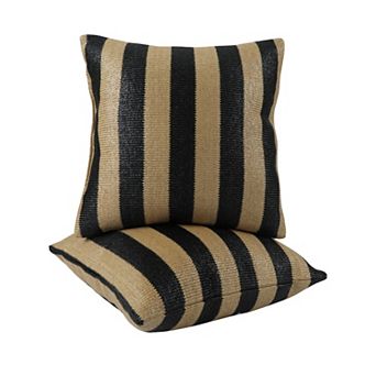 Decorative Throw Pillows Waterproof Fade Resistant Square Accent Cushions for Patio and Garden