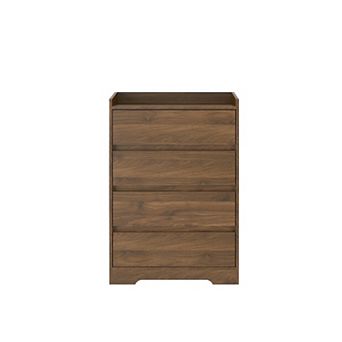 4-Drawer Storage Chest with Sturdy Wood Frame and Waterproof Surface for Entryway