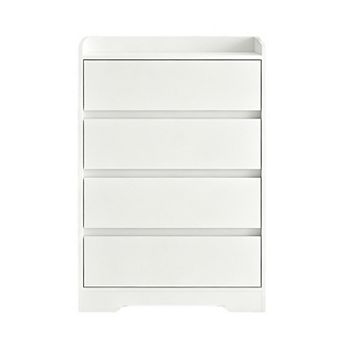 4-Drawer Storage Dresser with Waterproof Wood Finish for Bedroom and Office