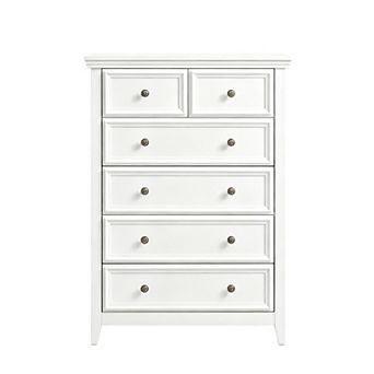 6-Drawer Storage Dresser with Spacious Wood Drawers for Living Room Use
