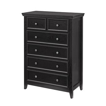 6-Drawer Storage Dresser with Solid Wood Frame for Living Room Organization