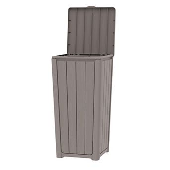Outdoor Trash Can Weatherproof Waste Container for Patio and Yard