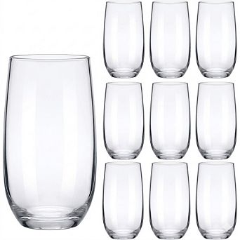 Highball Glasses Set Durable Glass Tumblers with Straws for Drinks