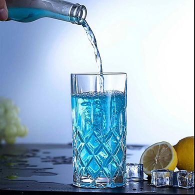 Crystal Glassware Set, Highball & Whiskey Tumblers for Cocktails & Drinks