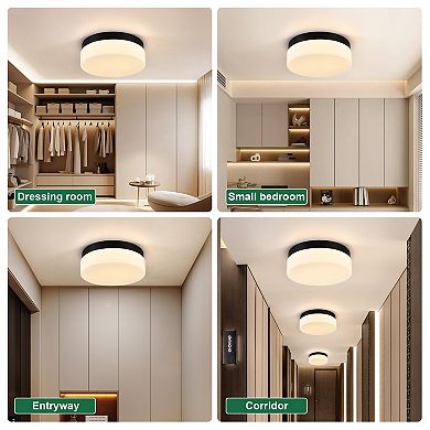 LED Flush Mount Ceiling Lighting Round Shape for Kitchen and Laundry Room