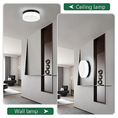 LED Flush Mount Ceiling Lighting Round Shape for Kitchen and Laundry Room
