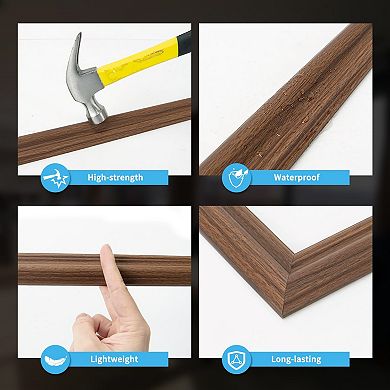 Precut Wall Molding Set Glue-on Wainscoting Bedroom Use