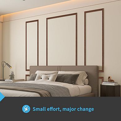 Precut Wall Molding Set Glue-on Wainscoting Bedroom Use