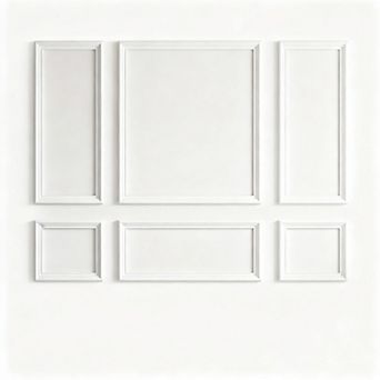 Precut Wall Molding Set Glue-on Wainscoting Bedroom Use