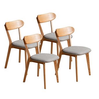 Dining Chair Daily Household Function Solid Oak Wood Frame Kitchen Furniture Use